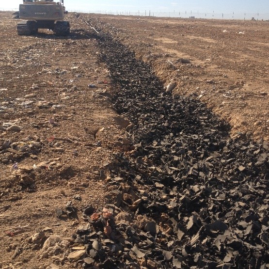 Use of tire-derived aggregates (TDA) at the Kiefer Landfill