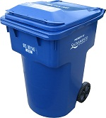 Blue recycle cart
