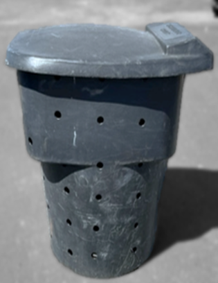 Repurposed garbage cart composter