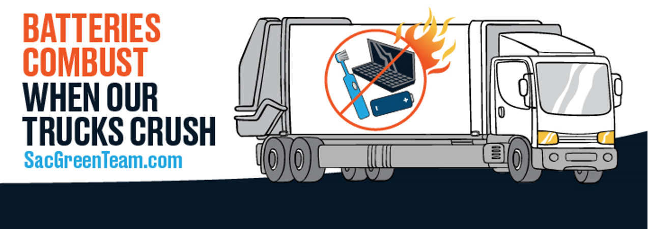 Batteries Combust When Trucks Crush – Keep Batteries Out of Carts! Get details…