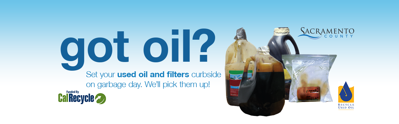 Got Oil! Set your used oil nad filters curbside on garbage day. We'll pick them up!!